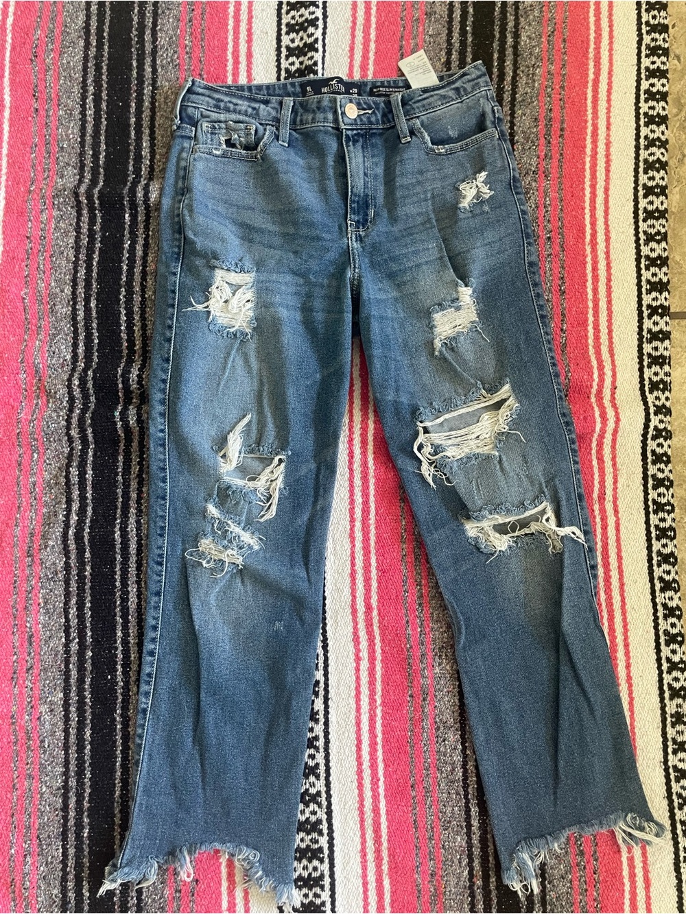 Hollister Distressed Boyfriend Jeans - Size 9